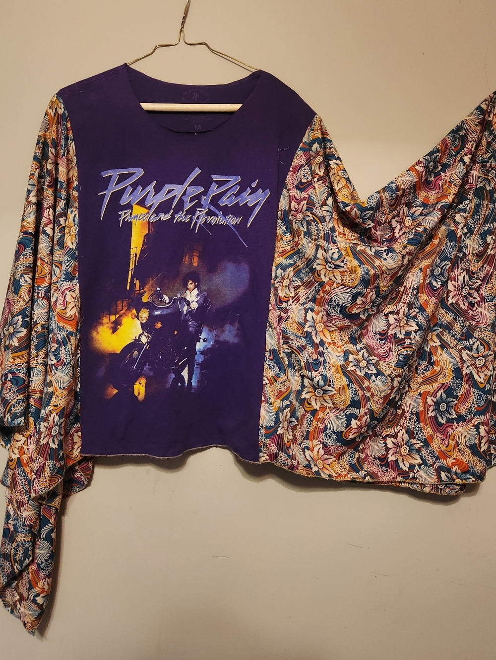 Prince Purple Rain Poncho Upcycled